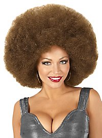 Parrucca afro XXL marrone