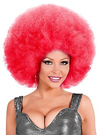 Parrucca afro XXL rosa