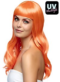 Parrucca arancione a capelli lunghi