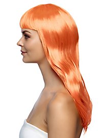 Parrucca arancione a capelli lunghi
