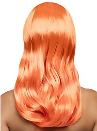 Parrucca arancione a capelli lunghi