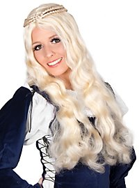 Parrucca bionda chiara a capelli lunghi con treccine