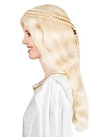 Parrucca bionda chiara a capelli lunghi con treccine