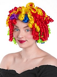 Parrucca da clown arcobaleno