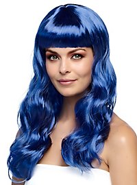Parrucca di capelli lunghi blu