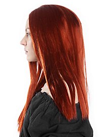 Parrucca di capelli lunghi lisci rosso rame