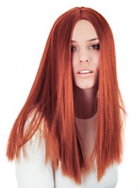 Parrucca di capelli lunghi lisci rosso rame