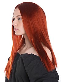 Parrucca di capelli lunghi lisci rosso rame