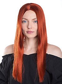 Parrucca di capelli lunghi lisci rosso rame