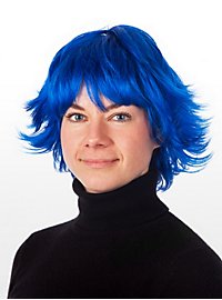 Parrucca per capelli corti Shaggy Cut blu