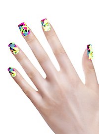 Patchwork d'ongles fluo