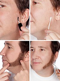 Patillas Grandes Con Pelo Natural