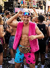 Pelsvest i pink