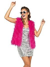 Pelsvest i pink