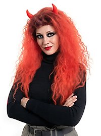 Peluca con melena pelirroja salvaje