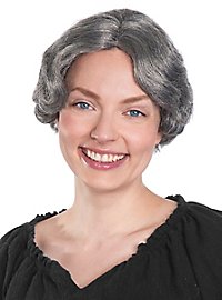 Peluca Corta Gris Oscuro Ondulada