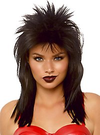 Peluca Mullet Rockstar Negra