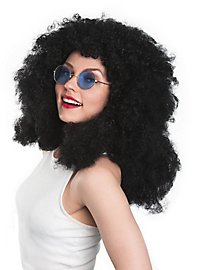 Peluca Negra de Rizos Exuberantes