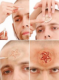 Pentagram Sår Latexapplikation
