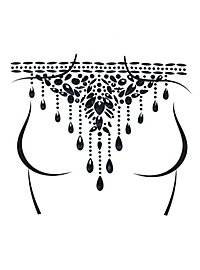Perlas Negras Adhesivas Para El Cuello - Joyería Corporal