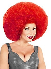 Perruque afro XXL rouge