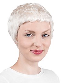 perruque blanche blonde courte