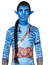 Perruque bleue de guerrier tribal avec tresse