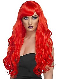 Perruque cheveux longs Desire rouge