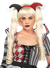 Perruque de poupée blonde avec tresses amovibles