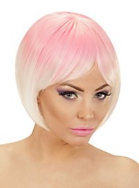 Perruque Femme Two-Tone rose-blanc