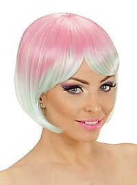 Perruque Femme Two-Tone rose-turquoise