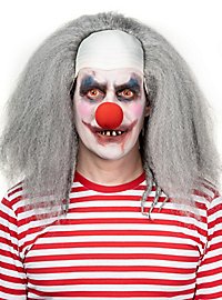 Perruque grise de clown de l'horreur