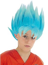 Perruque Super Saiyan Son Goku pour enfants bleue