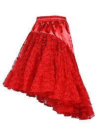 Petticoat con strascico rosso