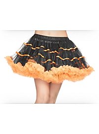 Petticoat kurz schwarz-orange