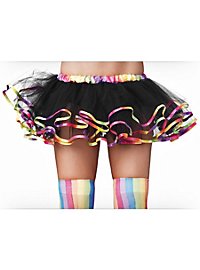 Petticoat nero con accenti arcobaleno