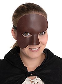 Phantom braun Venezianische Ledermaske