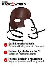 Phantom braun Venezianische Ledermaske