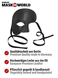 Phantom Sort Venetiansk Lædermaske