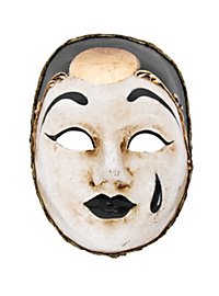 Pierrot medio bianco nero Masque vénitien miniature