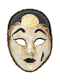 Pierrot mini bianco nero Masque vénitien miniature