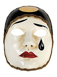 Pierrot normale bianco - Venezianische Maske