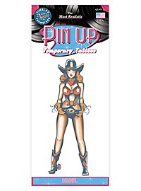 Pin-up Cowgirl Sticky Tattoo