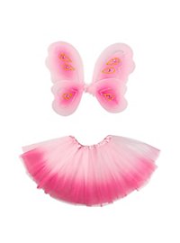 Pink flower fairy accessory set for children