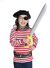 Pirate costume for children 7-piece with pirate sabre