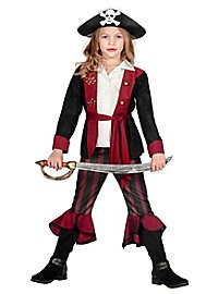 Pirate outfit wine red for girls