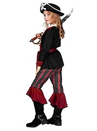 Pirate outfit wine red for girls