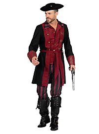 Pirate outfit wine red for men