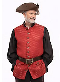 Piratevest i fløjlslook - James Hook, rød