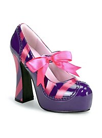 Plateau Schuhe mit Schleifen pink-lila